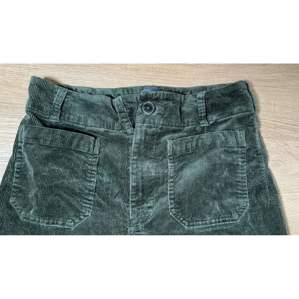 Maeve Anthropologie Colette Cropped Corduroy Pants 29 Green Wide Leg Vtg Soft - Picture 2 of 6